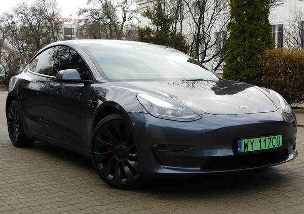 Tesla Model 3 cena 169900 przebieg: 18000, rok produkcji 2022 z Zduny małe 137
